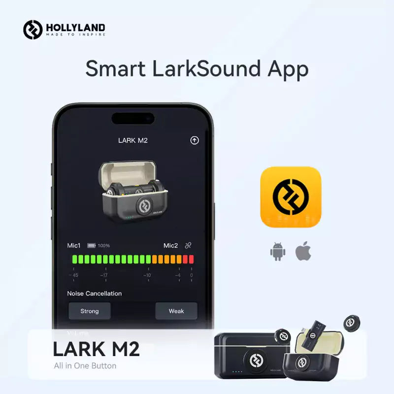 LARK M2 DUO 2-Person Wireless Microphone System (2.4 GHz, Shine Charcoal)
