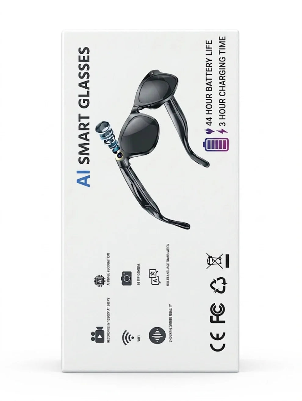 AI Smart Camera sunglasses combine fashionable UV-protective frames